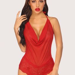 VAGHBHATT Women Halter Neck Baby Doll-image-42