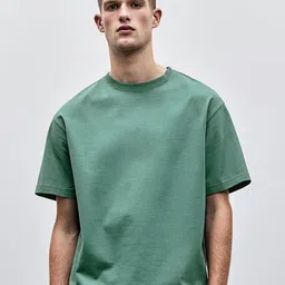 MISCHIEF MONKEY Pure Cotton Drop-Shoulder Sleeves Oversized T-shirt-image-10