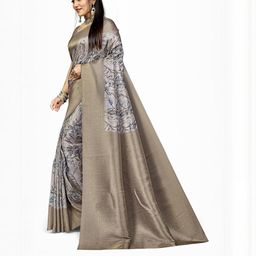 PARVOTSAV Grey Art Silk Saree-image-8