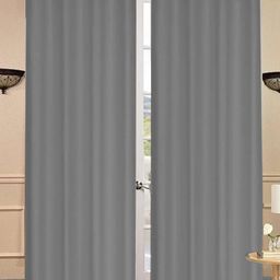 Haimac Silver-Toned 2 Pieces Room Darkening 300 GSM Long Door Curtains-9