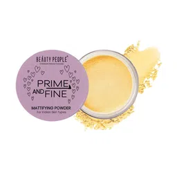 Beauty People Prime And Fine Mattifying Face Powder- 8 g- Banana 02-8