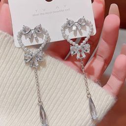 SZN Heart Shaped Drop Pearl Earrings-image-10