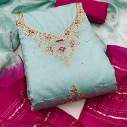 Blissta Embroidered Unstitched Dress Material-image-70