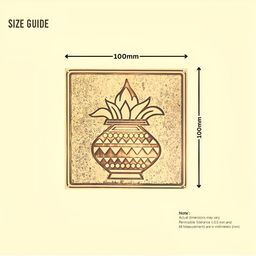 PLUS POINT Yellow & Brown Textured Kalash Spiritual Wall Decor-11