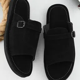 Apratim Men Open Toe Flats with Buckles-11