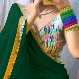 Embellished Bollywood Georgette Saree-image-25