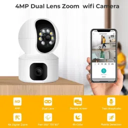 Bzrqx Smart HD WiFi with 4X Digital Zoom, IR Color Night Vision, and Two-Way Audio Security Camera image 3