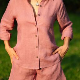 Creatures of Habit Women High-Rise Linen Shorts-image-56