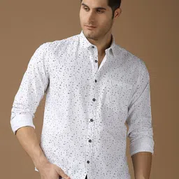 SNX Men Tailored Fit Printed Casual Shirt-image-42