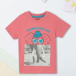 max Boys Printed V-Neck Applique T-shirt-image-75