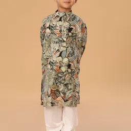 The Mini Trunk Boys Floral Printed Regular Kurta with Trousers-20