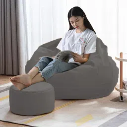 4XL 4XL Bean Bag With Relaxing Footrest Bean Bag ChairWith Foam Filling-23