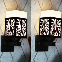 Gojeeva Brown Wood Square Wall Lamps-picture-48