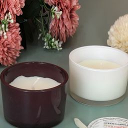 TIED RIBBONS White 2 Pieces Sea Salt Lychee Scented 10-12 Hours Burn Time Jar Candles-65