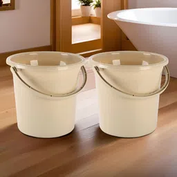 Aura Beige 2 piece Solid Plastic Bath Accessories Set-image-21
