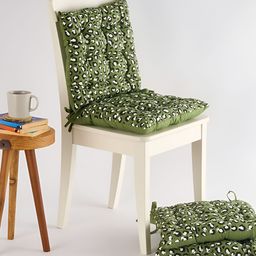 SKANDA FAB Green & White 4 Pieces Printed Pure Cotton Chair Pads-image-28