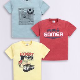 Here&Now X Game Begins Boys Set of 3 Assorted Printed T-shirts-41