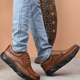 HERE&NOW Men Synthetic Leather Derbys Shoes-picture-2
