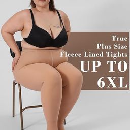 BRACHY Plus Size Women Full Footed Winter Thermal Stockings-picture-27