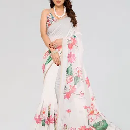 Moda Rapido Floral Zari Saree-image-93