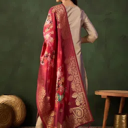 Sangria Woven Design Kurta & Trouser With Dupatta image 2