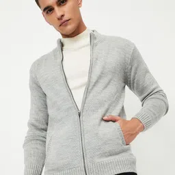 max Men Mock Collar Front-Open Sweater-picture-16