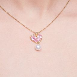 SALTY Gold-Plated Heart Shaped Pendant with Chain-image-49