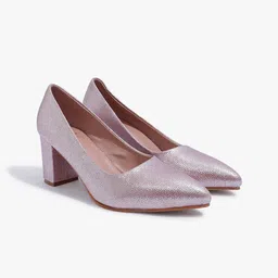 Carlton London Women Textured Party Block Heels Pumps-18