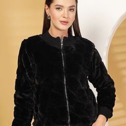 Juelle Women Mock Collar Front-Open Sweatshirt-image-18