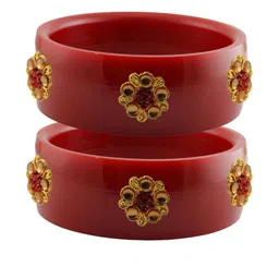 Vidhya Kangan Red Plastic Bangles-image-40