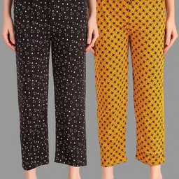 FIT N FAME Pack Of 2 Printed Soft Cotton Pyjamas-picture-19