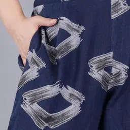 Cloth Bites Women Geometric Printed Loose Fit Trousers-image-57