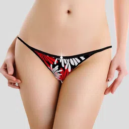 Lola Dola Printed Mid-Rise G-String Stone-Studded Thong Briefs StringP-002-81-picture-12