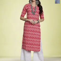 Moda Rapido Pack Of 2 Printed Round Neck Straight Kurtas-image-46