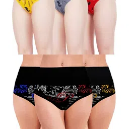 FiveFlag Pack Of 6 Printed Mid-Rise Hipster Briefs-image-8