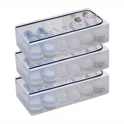 Panchhi Store Transparent 3 Pieces Reusable PVC Shoes Organisers-12