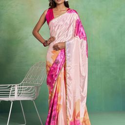 Mitera Floral Beads and Stones Pure Chiffon Saree-image-30