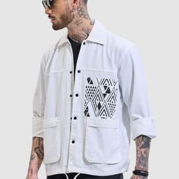 Snitch Men Geometric Open Front Jacket image 4
