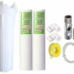 Plastic Prefilter Housing Set with 2 Spun Filter Inlet Ball Valve RO Purifier Solid Filter Cartridge-20
