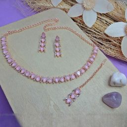 VATSALYA creation Women Pink Jewellery Set-image-35