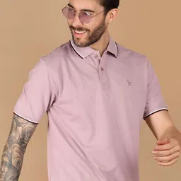 V-Mart Men Solid Polo Collar T-shirt-image-93