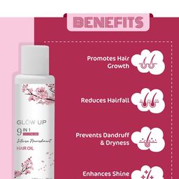 GLOW UP 9 In 1 Essential Oils For Hair Growth- 100 ml image 5