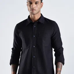 NEVER NEUD Men Regular Slim Fit Linen Casual Shackets Shirt-picture-20