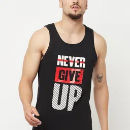 KAY DEE Typographic Printed Pure Cotton Tank Innerwear Vest STYLENO-699-S-image-39