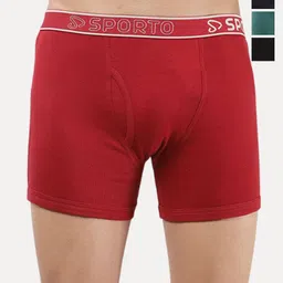 Sporto by Macho Men Pack Of 4 Soft Short Trunks Sprto_M1030-B1-N1-Prt1-R1-S-picture-13