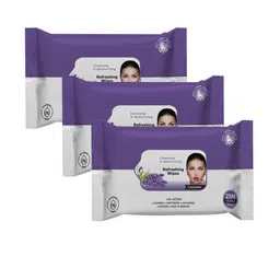 Adbeni Set Of 3 Refreshing Facial Wipes Enriched With Vitamin E-25 Wipes Each image 1
