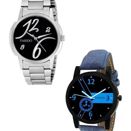 TARIDO Men Pack of 2 Printed Dial & Bracelet Style Analogue Watch TD1227SM01-TD1529NL01-image-69