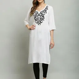 MALLORY WINSTON Ethnic Motifs Embroidered Straight Kurta-picture-27