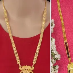 Ramdev Art Fashion Jwellery Brass Gold Plated Mangalsutra-29