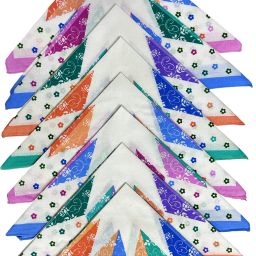 Royal Mart Premium Cotton Handkerchief 13*13 - Color Prints for Women/Girl/Design Will Vary ["Multicolor"] Handkerchief-8